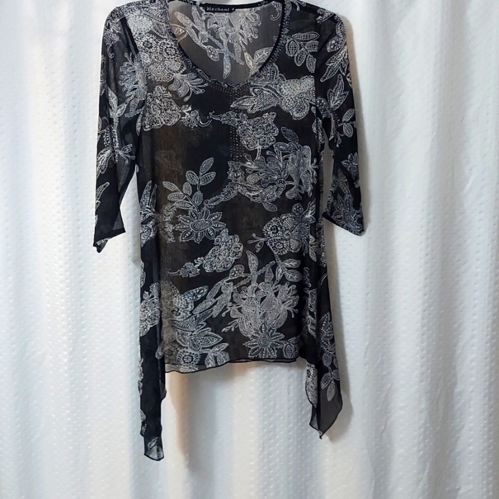 Womens Sheer Blouse